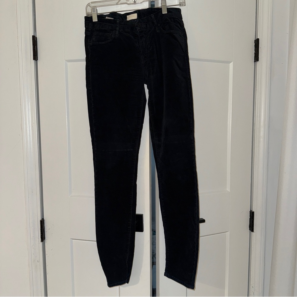 MOTHER Black Velour JEANS